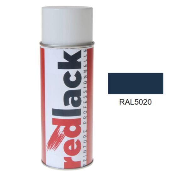 Peinture aérosol multisupport RAL 5020 Mat 0,4L - REDLACK