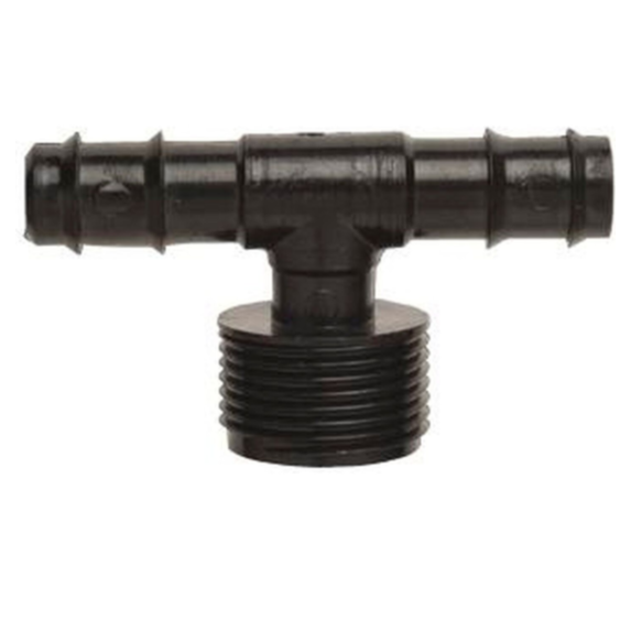 T Cannelé Ø13x16mm Noir Sortie Fileté 20x27 - TECHN'O