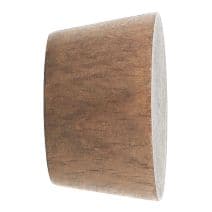 Support de barre à rideau en bois monobloc Ø35 ouvert 100 mm chêne foncé -  INVENTIV - Mr.Bricolage