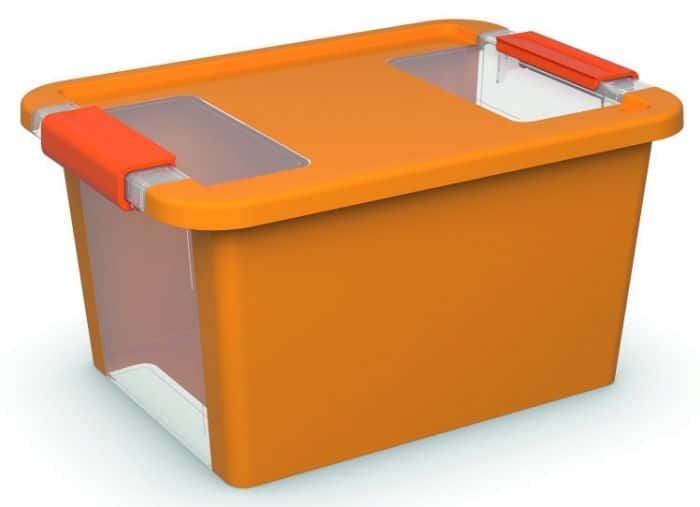 boite de rangement bibox en plastique orange 11l - KIS - Mr.Bricolage