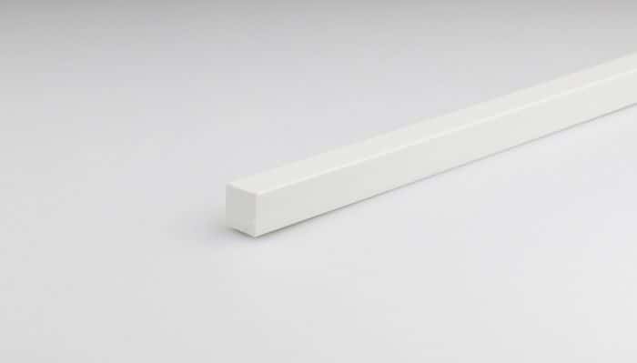 Profilé en T carré PVC Blanc 7,5 mm x 1 m