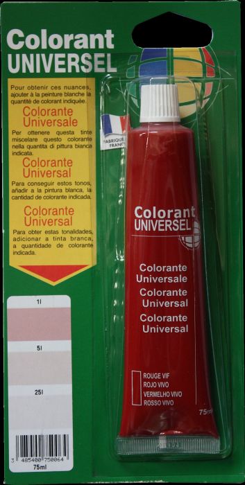 Colorant universel pour peinture rouge vif 25ml - le Club