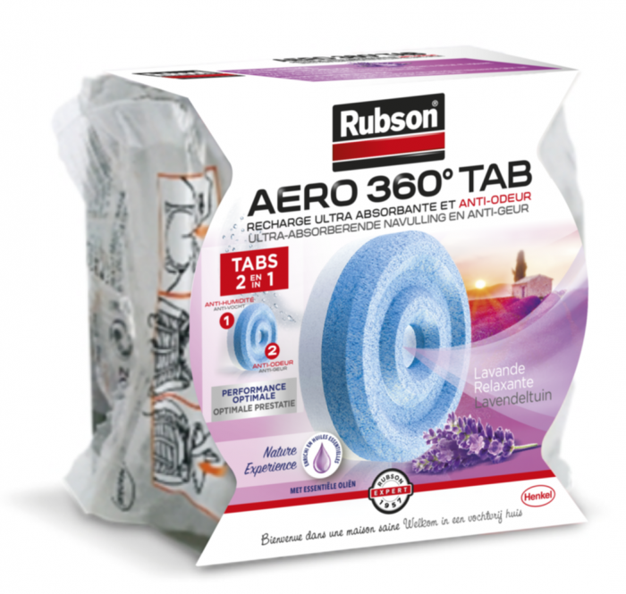 Recharges absorbeur d'humidité Rubson Aero 360 vanille 4pcs