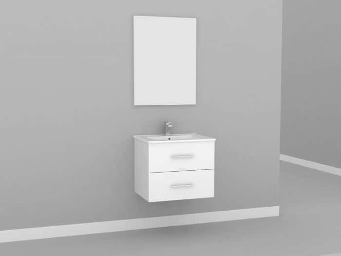 Meuble salle de bain neon 60 cm Blanc - Mr Bricolage : Bricoler, Décorer,  Aménager, Jardiner