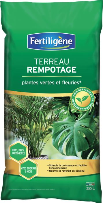 Terreau rempotage plantes vertes 20L - Mr.Bricolage