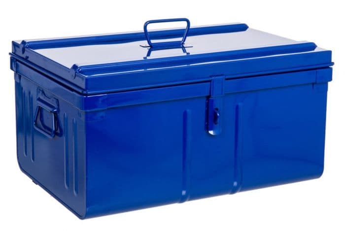 Coffre de rangement métal 57 cm - coloris bleu- SNOR PIERRE HENRY -  Mr.Bricolage