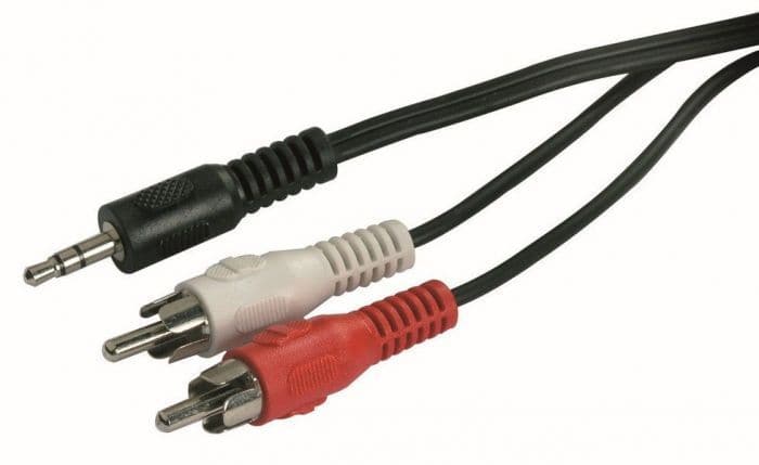 Câble Jack 3.5mm Mâle ST / 2-RCA Mâle 10M