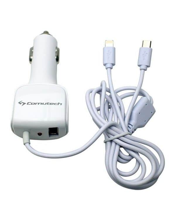 Chargeur 12/24v cable iphone 5-6 /+micro usb +port usb wb - Mr.Bricolage