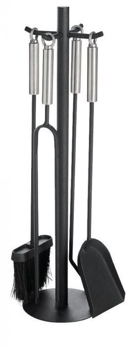 Kit de 4 accessoires pour cheminée en fer noir