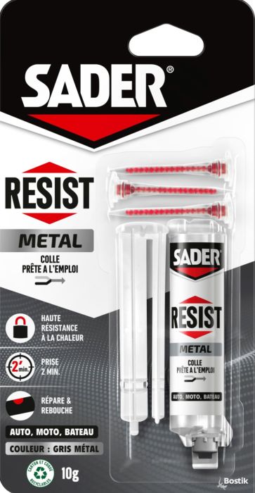 Colle prête à l'emploi Resist métal 10gr - SADER - Mr.Bricolage