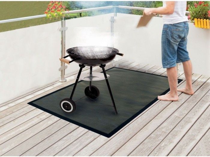 Tapis Barbecue et Plancha Protection Sol Terrasse 120x100cm