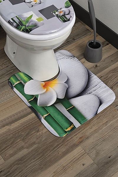 Tapis contour WC imprimé Monceau 45 x 50 cm - Orca Sénégal