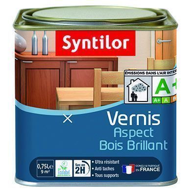 vernis aspect bois brillant incolore 0.75l - SYNTILOR - Mr.Bricolage