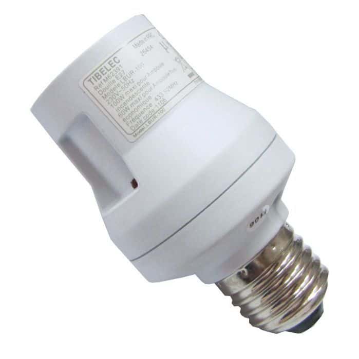 TEMPSA Douille ampoule E27 blanc +sans fil télécommande AC185V-265V -  Cdiscount Bricolage