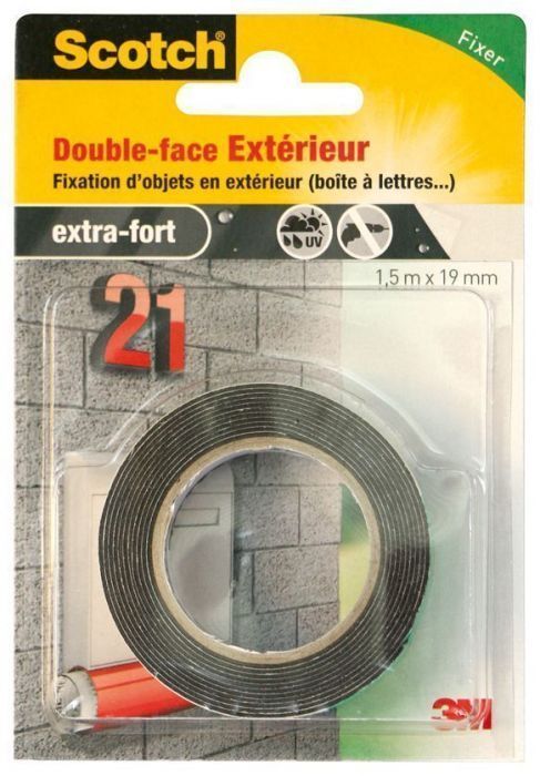 Adhésif moquette double face extérieur 1,5mx19mm - SCOTCH™ - Mr.Bricolage