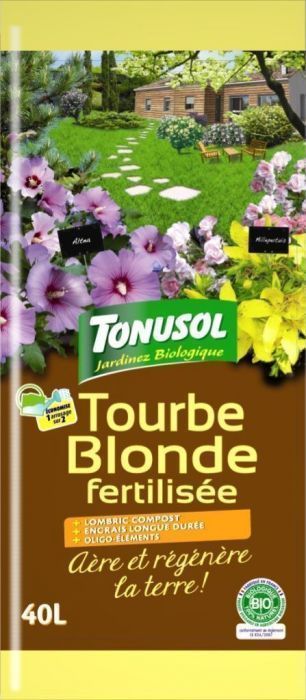 Tourbe blonde fertilisée bio - Tonusol, N°1 du Jardinage Bio - Tonusol