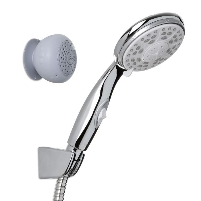Kit pomme de douche avec flexible Song chromé et enceinte Bluetooth -  Mr.Bricolage
