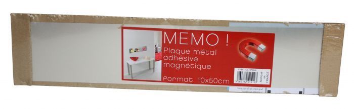Plaque Magnétique Adhésive Métal 10x50cm - Mr.Bricolage