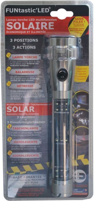 Lampe torche solaire multifonction - Mr.Bricolage
