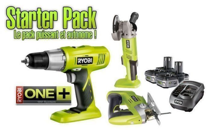 pack 3 outils a batterie lithium ion - RYOBI - Mr.Bricolage