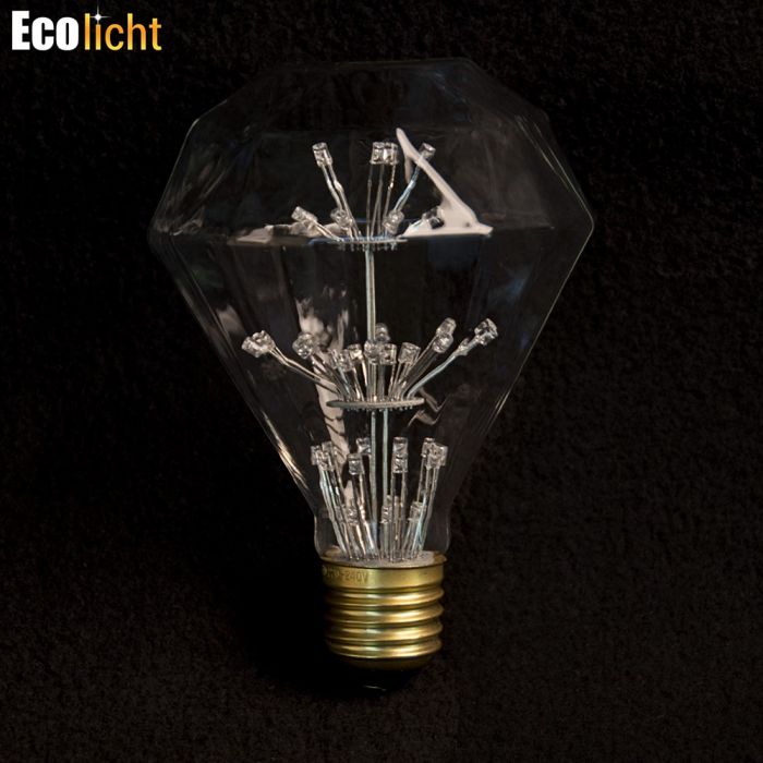 LAMPE DECORATIVE DIAMONT ECOLICHT LED ROUGE - Mr.Bricolage