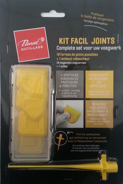 Kit de 5 spatules pour joints silicone ou acrylique : FACIL JOINTS 