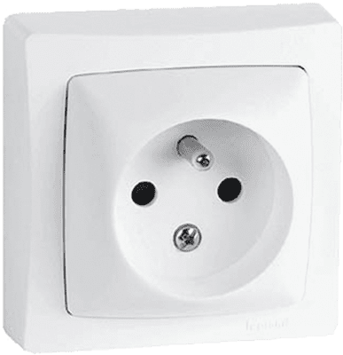 Interrupteur + prise de courant avec terre appareillage saillie blanc -  LEGRAND - Mr.Bricolage