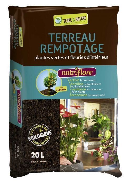 terreau rempotage nutriflore 20l - TERRE & NATURE - Mr.Bricolage
