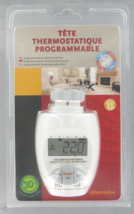 Tête de robinet thermostatique programmable - DOMIX - Mr.Bricolage