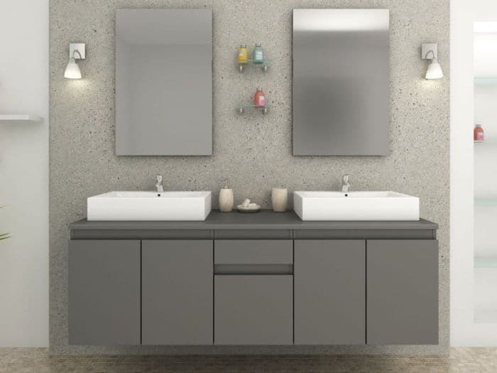 Meuble vasque de salle de bain Nox gris métal 100 cm - MR BRICOLAGE - Mr. Bricolage