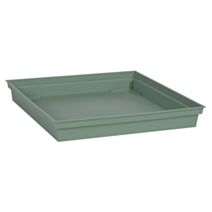 Soucoupe Carré Toscane plastique 26,7x26,7x3,8cm vert laurier - EDA