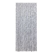 Rideau de porte Chenille Roma 90x220cm gris/noir - MOREL