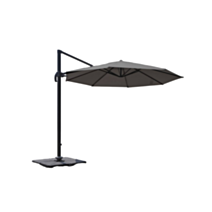 Parasol déporté rond Tobago Éco taupe Ø3m - JARDILINE