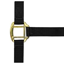 Licol nylon noir doublé cuir pour poney - NORTON