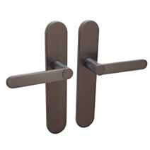 2 poignées de porte Meudon-k sans trou aluminium canon de fusil