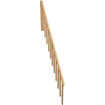 Rampe à balustres rectangles pour escalier Normandie droit - KORDO