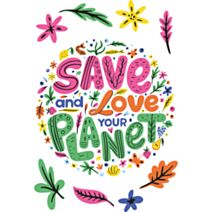 Sticker adhésif Save The Planet 48x68cm