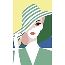 Image Panoramique Papier Intissé 1,5x2,5m Chapeau Vert - PLAGE