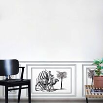 Papier peint intissé soubassement dessin de chamelier  75x200cm