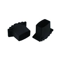 Set de 2 patins escabeau 40 x 23 mm caoutchouc noir - INVENTIV