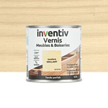 Vernis Meubles & Boiseries incolore brillant 0,25L - INVENTIV