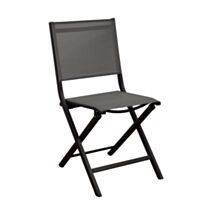 Chaise THEMA pliante alu/tpep  graphite/chine perle