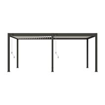 Pergola bioclimatique autoportante 3x6m Anthracite/blanc - VS - OMBREA