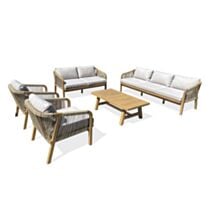 Salon bas 7 places Serena bois acacia naturel - DCB GARDEN