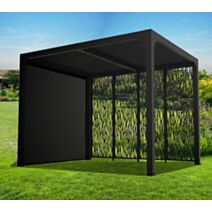 Pergola autoportante bioclimatique alu 3 x 2m 7,20m² rideau + panneaux - FORESTA