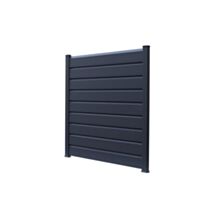 Kit panneau de clôtures persienne PVC teinté masse anthracite - PVC 1,74x6m - CLEA