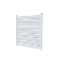 Kit panneau de clôtures persienne PVC teinté masse blanc - PVC 1,13x6m - CLEA