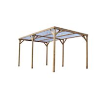 Carport bois THT toit PVC transparente 3,00x5,02 m - FORESTA