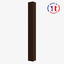 Poteau support alu sur platine 120x120 H1400 mm MARRON (Ral 1247) - PACKIT