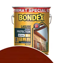 Lasure Totale Protection 5 ans 6L acajou satinée - BONDEX